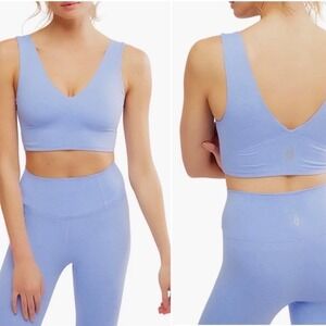 FP Movement Never Better Heather Crop Top – Light Blue – Like New – Buttery Soft